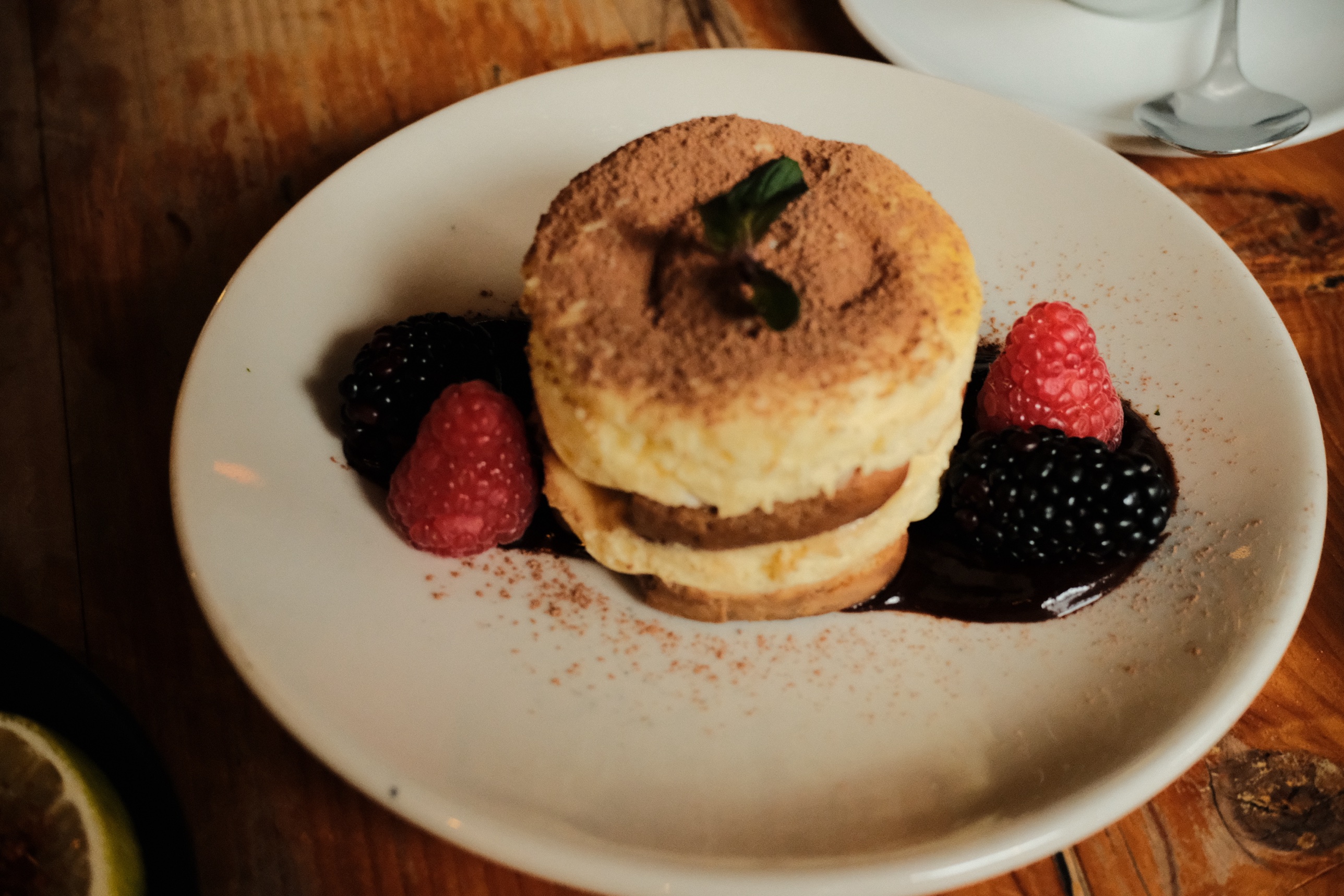 Tiramisu stack with berries