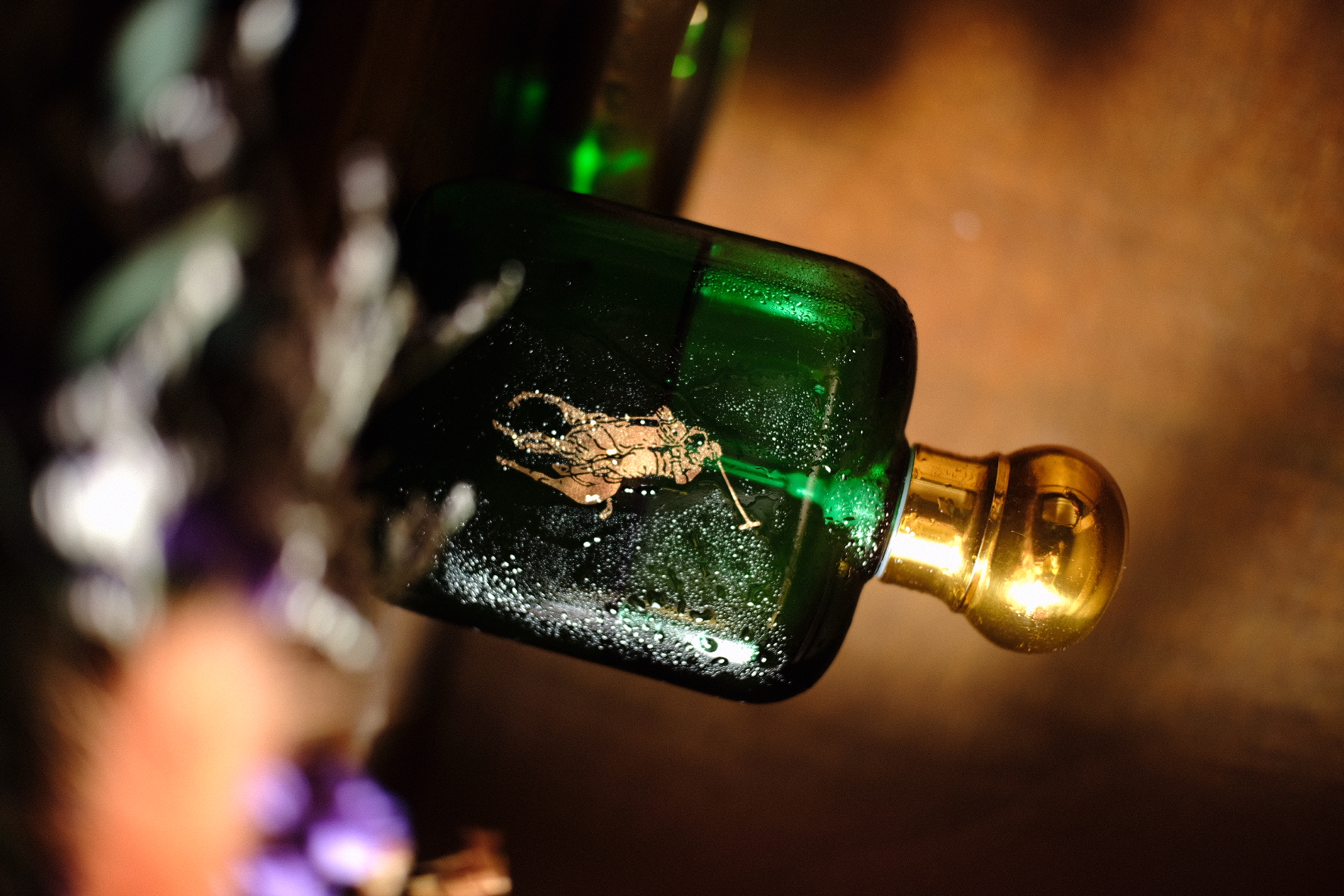 Product photography, styled bottle shot